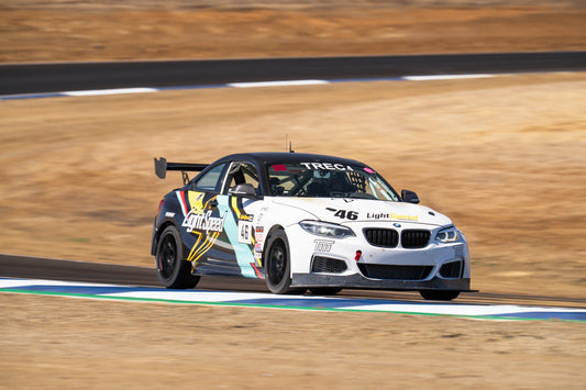 LightSpeed BMW M240i Racing #46 on track at the Thunderhill 12 Hour