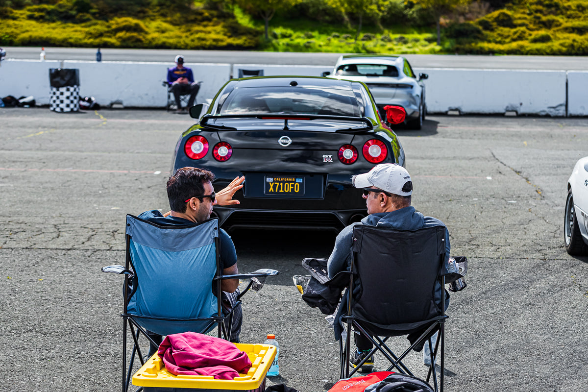 Drivers in the paddock at Sonoma Raceway