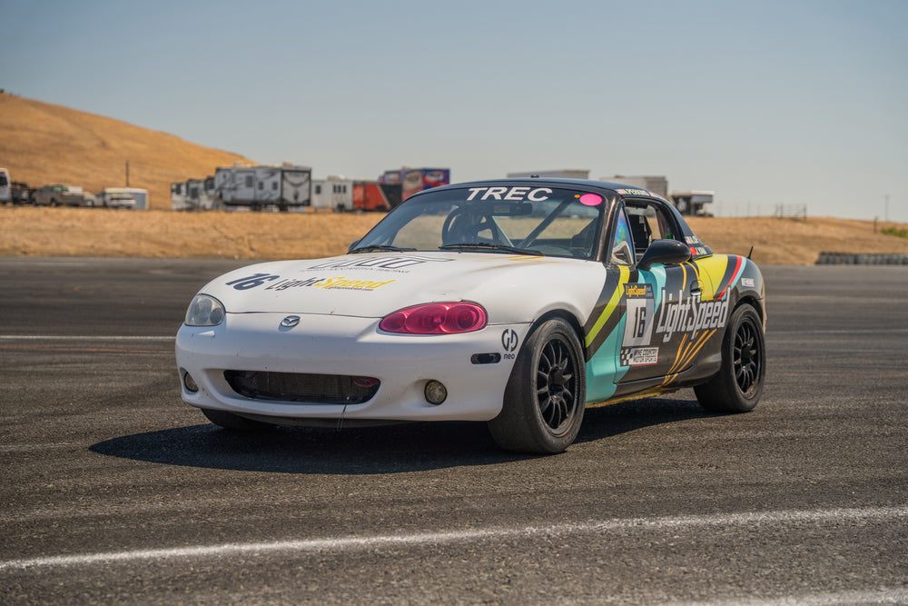 LightSpeed Mazda Spec Miata (NB) #16 in the Thunderhill paddock