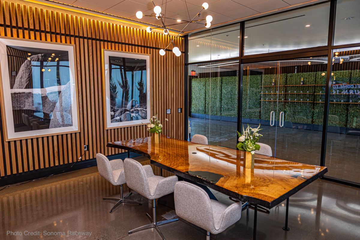 Private meeting room at the track for corporate events